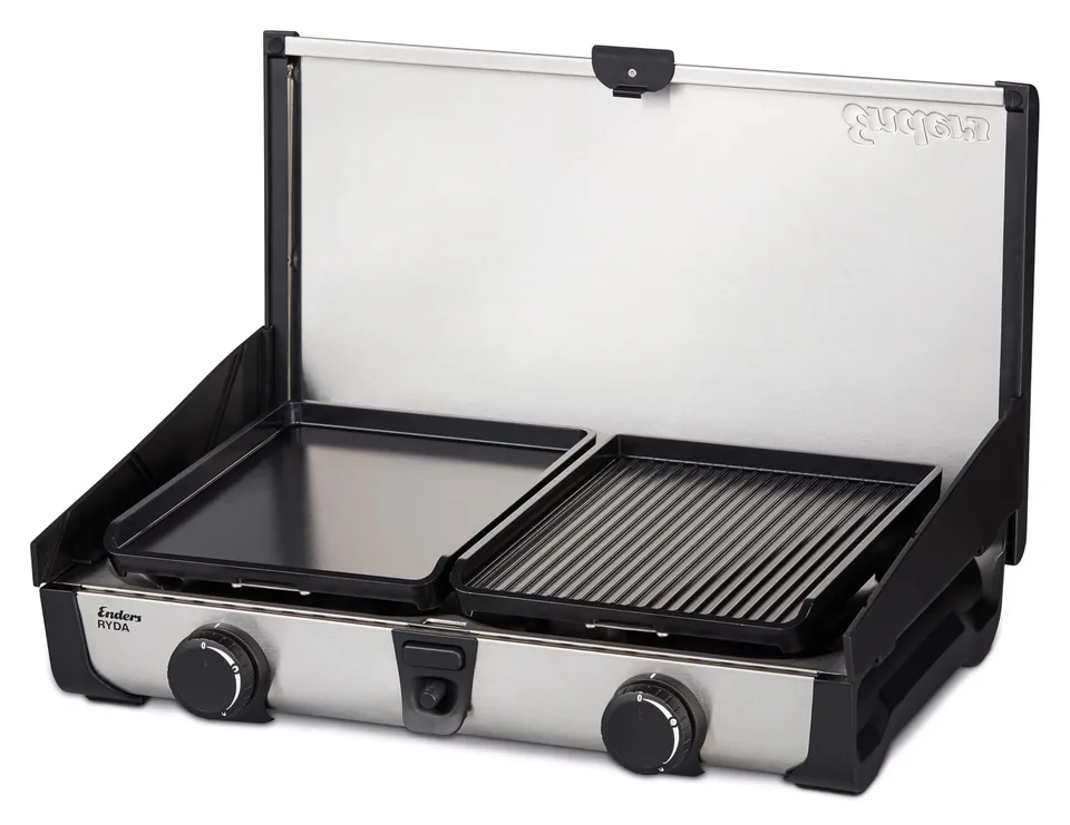 enders-ryda-2z-gp-gaskocher-2-flammig-mit-z-ndsicherung-2x2-3-kw-grillplatten-un image 1