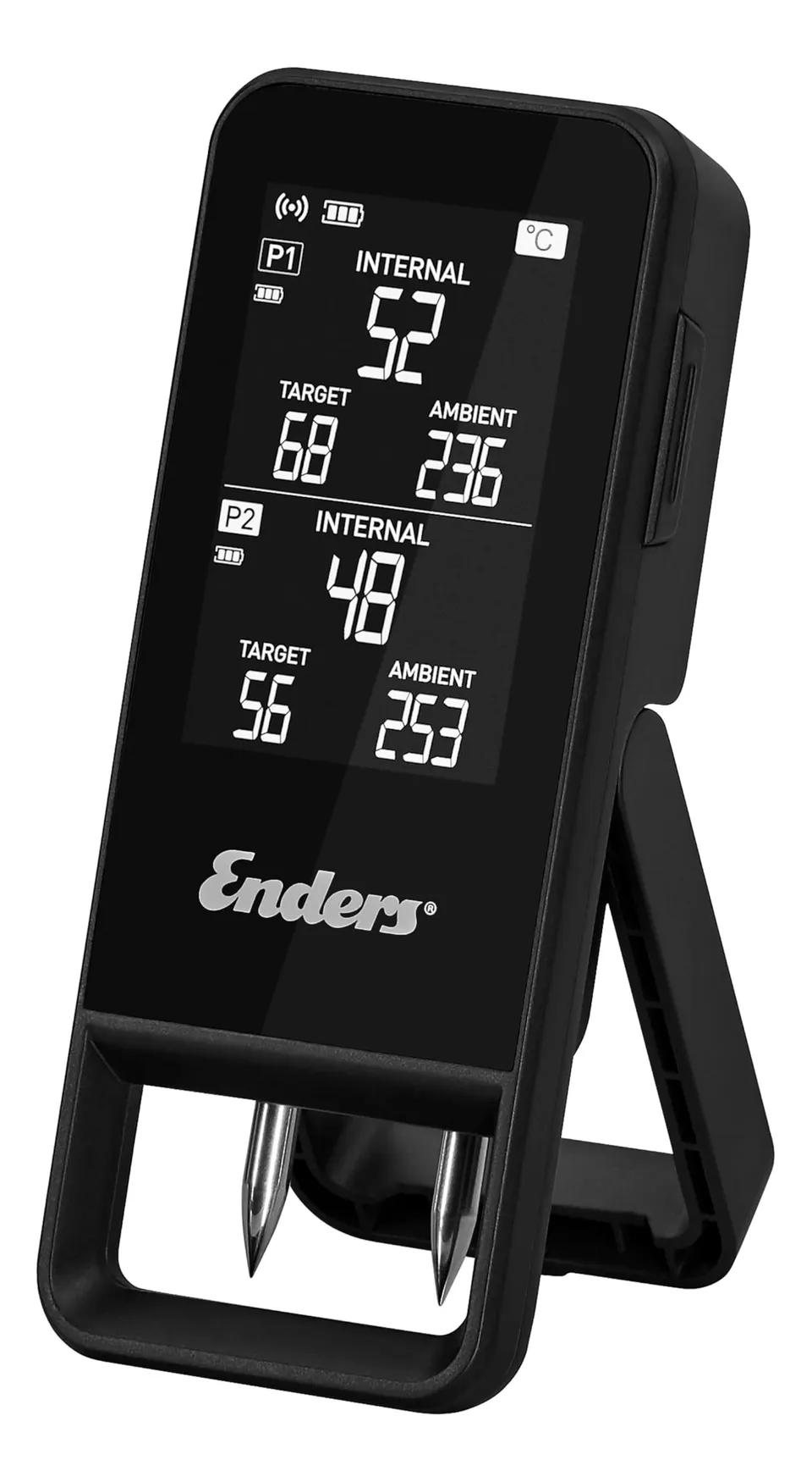 enders-celsio-ii-bluetooth-fleischthermometer-mit-2-kabellosen-f-hlern-lcd-displ image 1