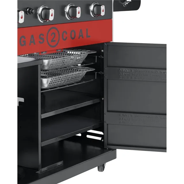 char-broil-made2match-innenregal-f-r-gas2coal-2-0-440-schwarz-2-regalb-den-inkl- image 1