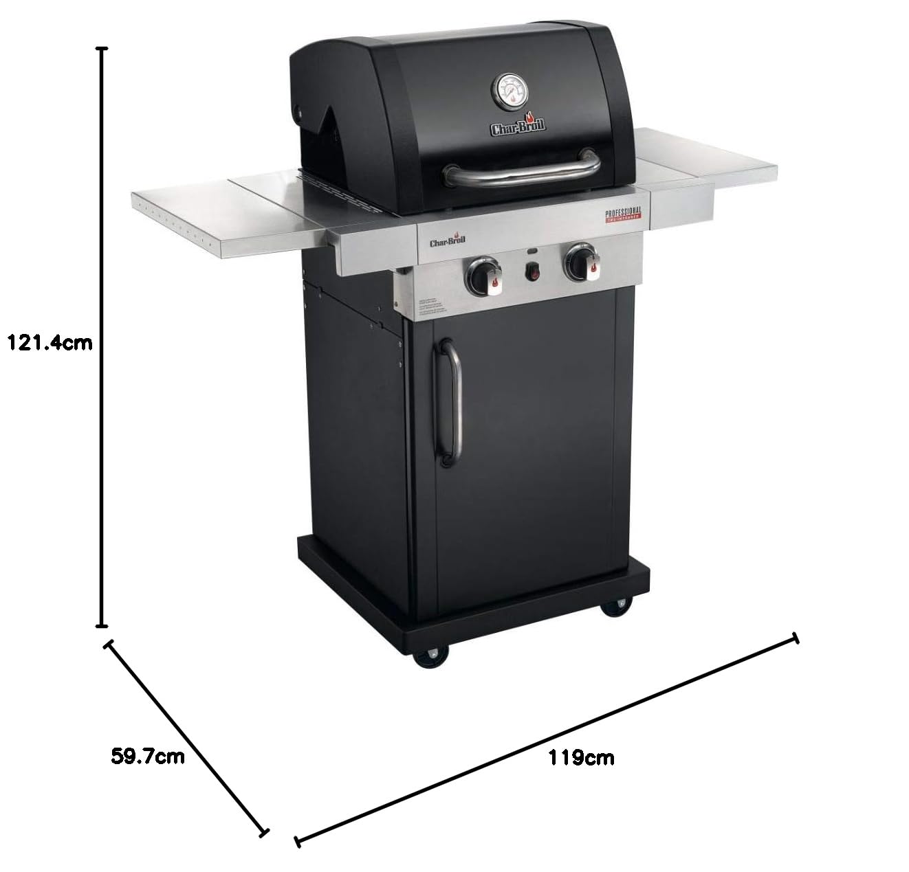 char-broil-professional-2200-b-gasgrill-schwarz-2-brenner-tru-infrared-grill-mit image 5