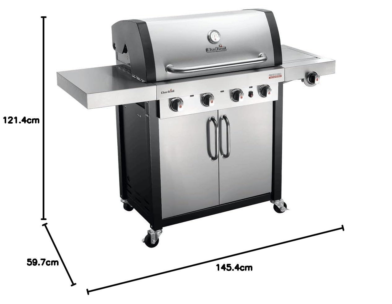 char-broil-professional-4400s-4-brenner-gasgrill-mit-seitenbrenner-tru-infrared- image 5