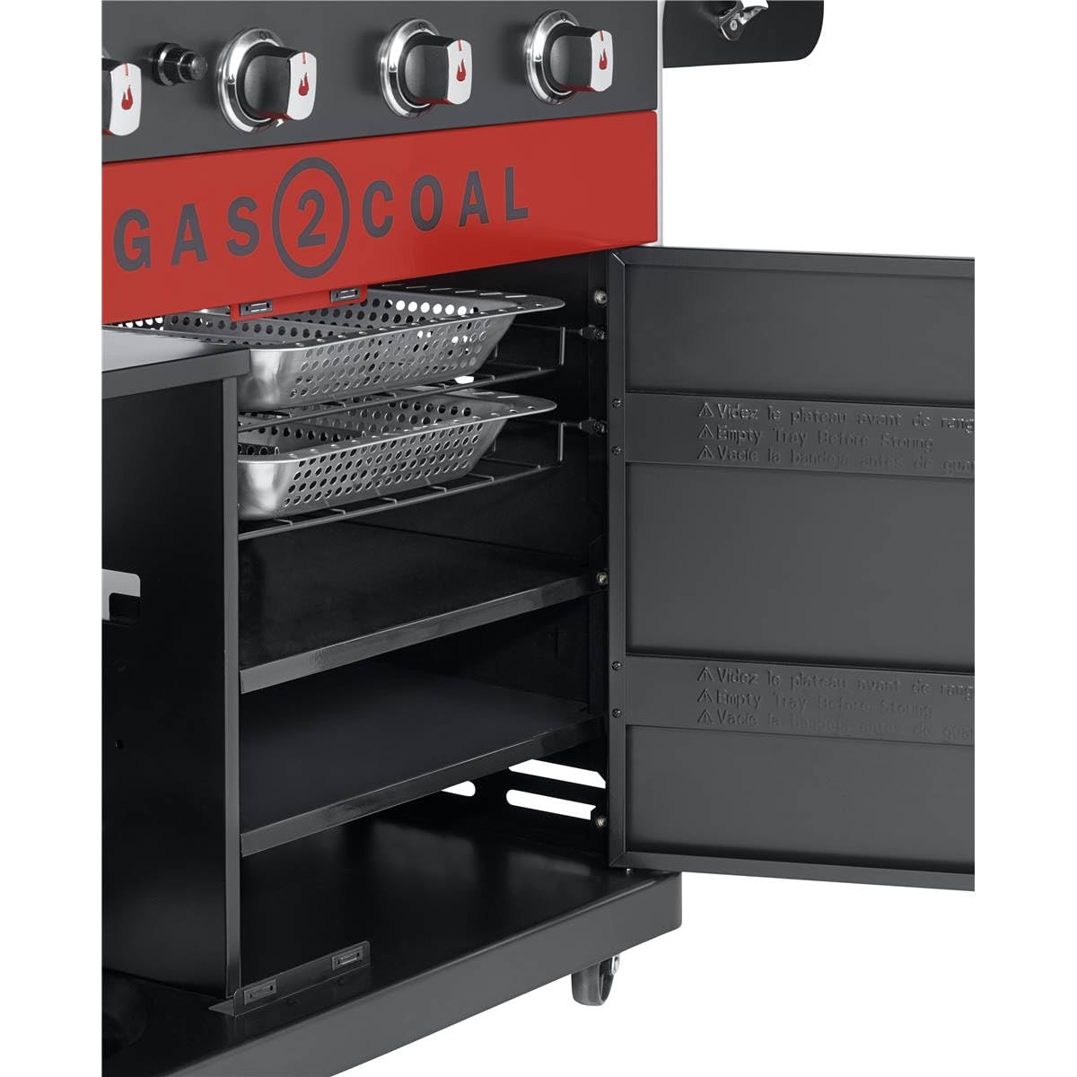 char-broil-made2match-innenregal-f-r-gas2coal-2-0-440-schwarz-2-regalb-den-inkl- image 1