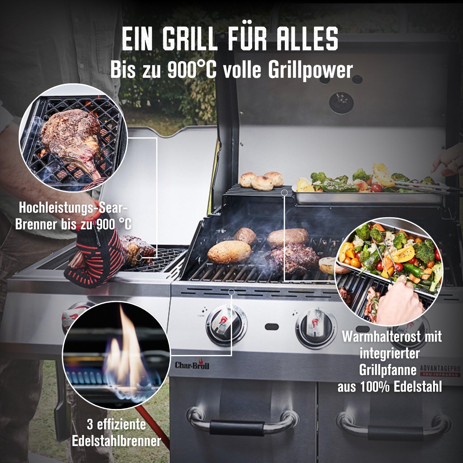 char-broil-advantage-pro-s-3-gasgrill-50-mbar-3-edelstahlbrenner-tru-infrared-90 image 6