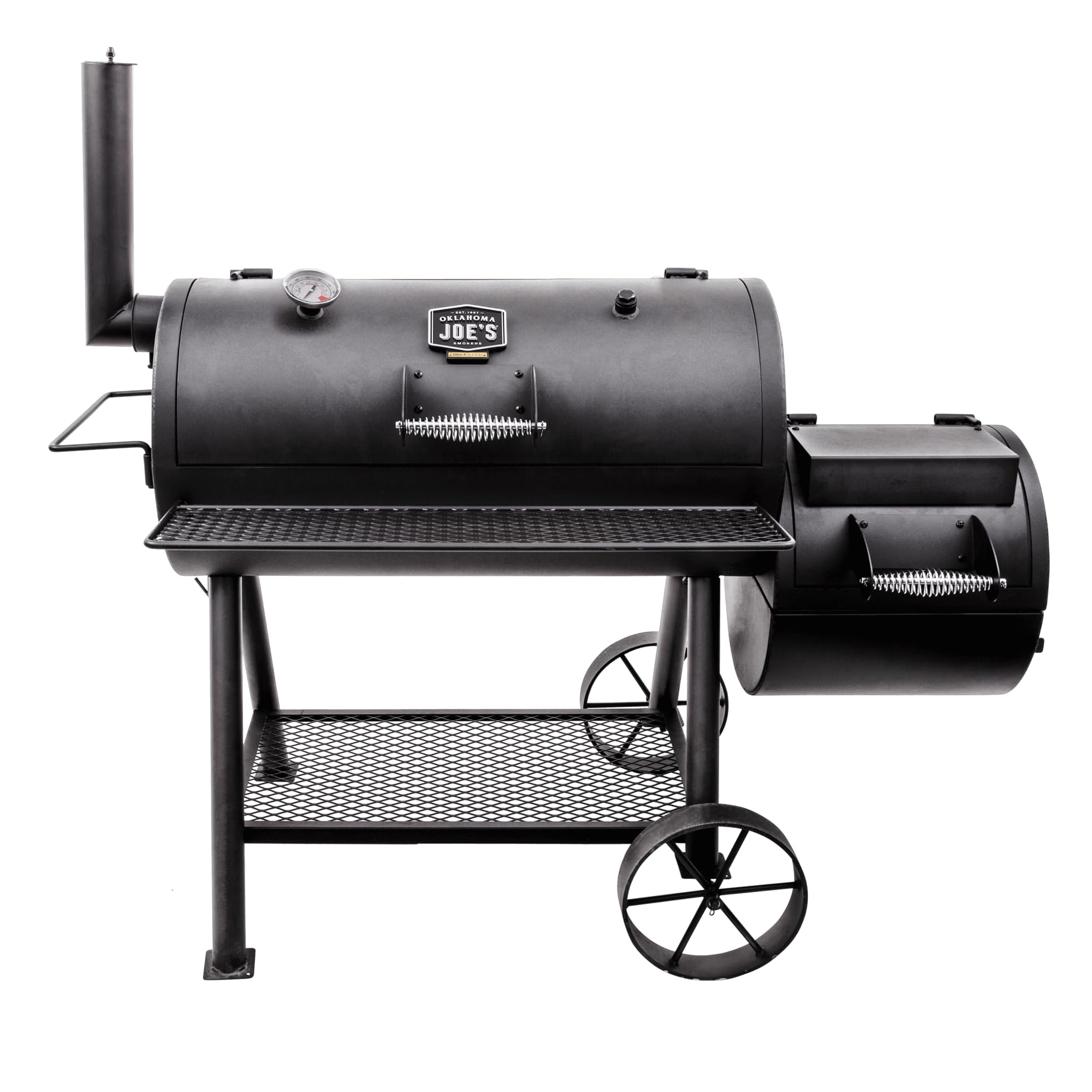 oklahoma-joe-s-highland-smoker-char-broil-140755-schwarz-offset-holzkohle-smoker image 1