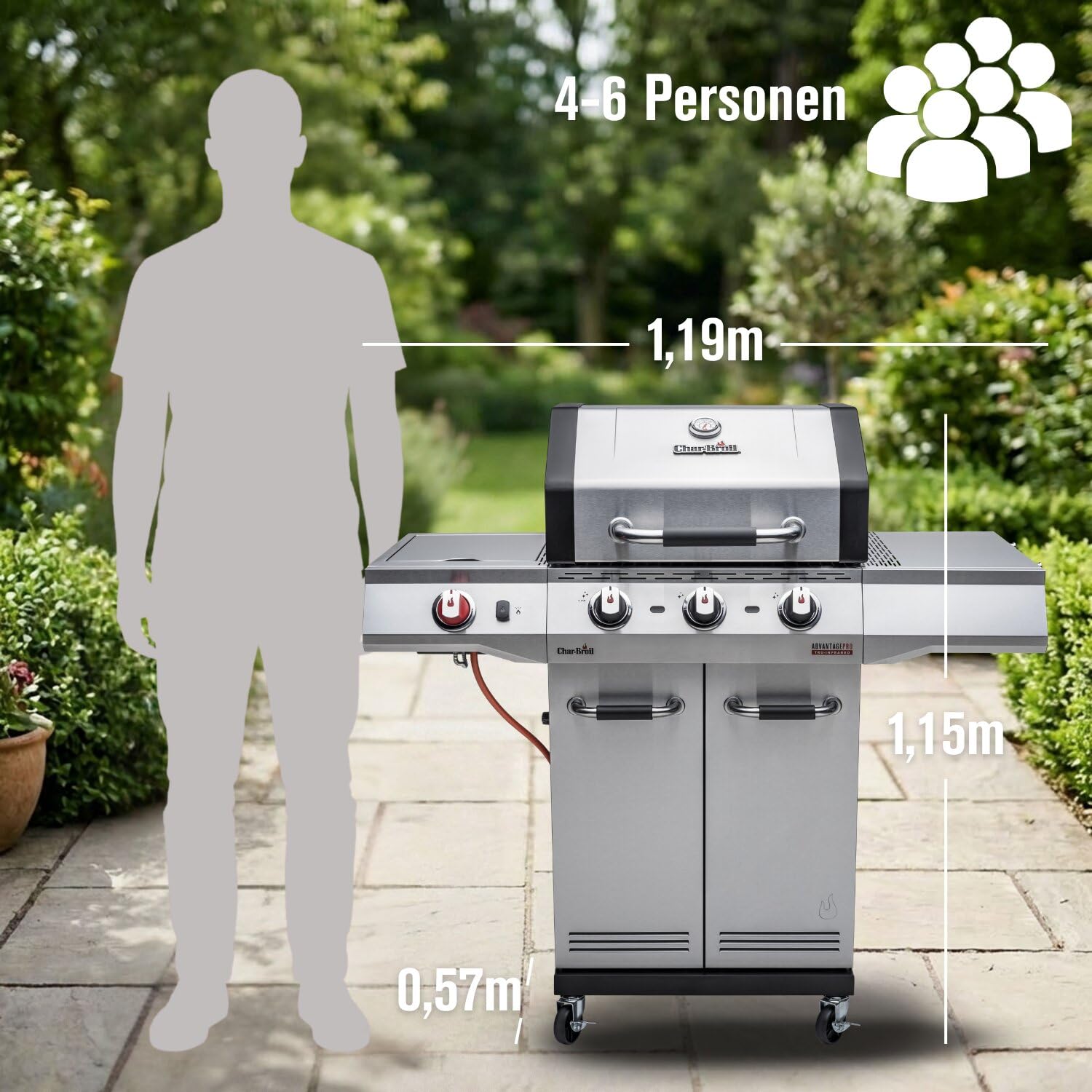 char-broil-advantage-pro-s-3-gasgrill-50-mbar-3-edelstahlbrenner-tru-infrared-90 image 2