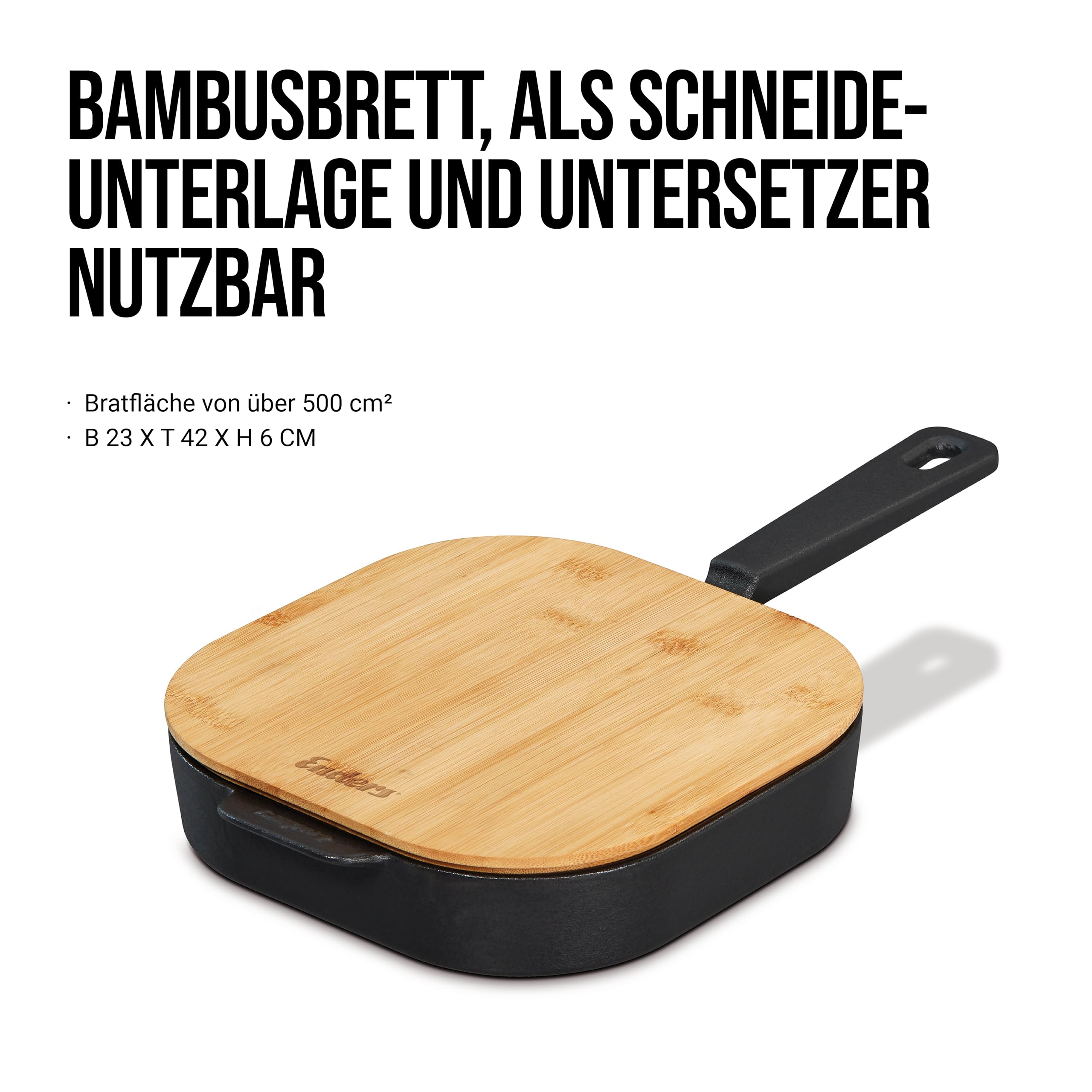 enders-8772-guss-bratpfanne-m-aus-emailliertem-gusseisen-mit-hohem-rand-und-bamb image 3
