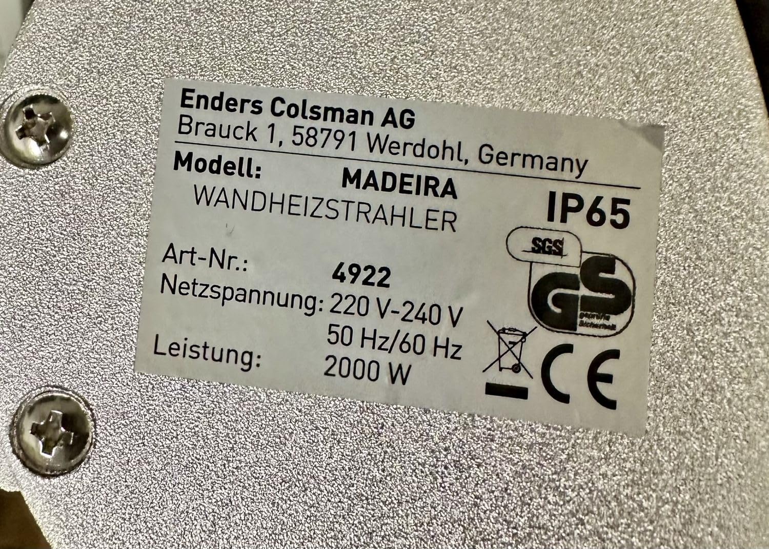 Perfekt für die Raucherpause draußen