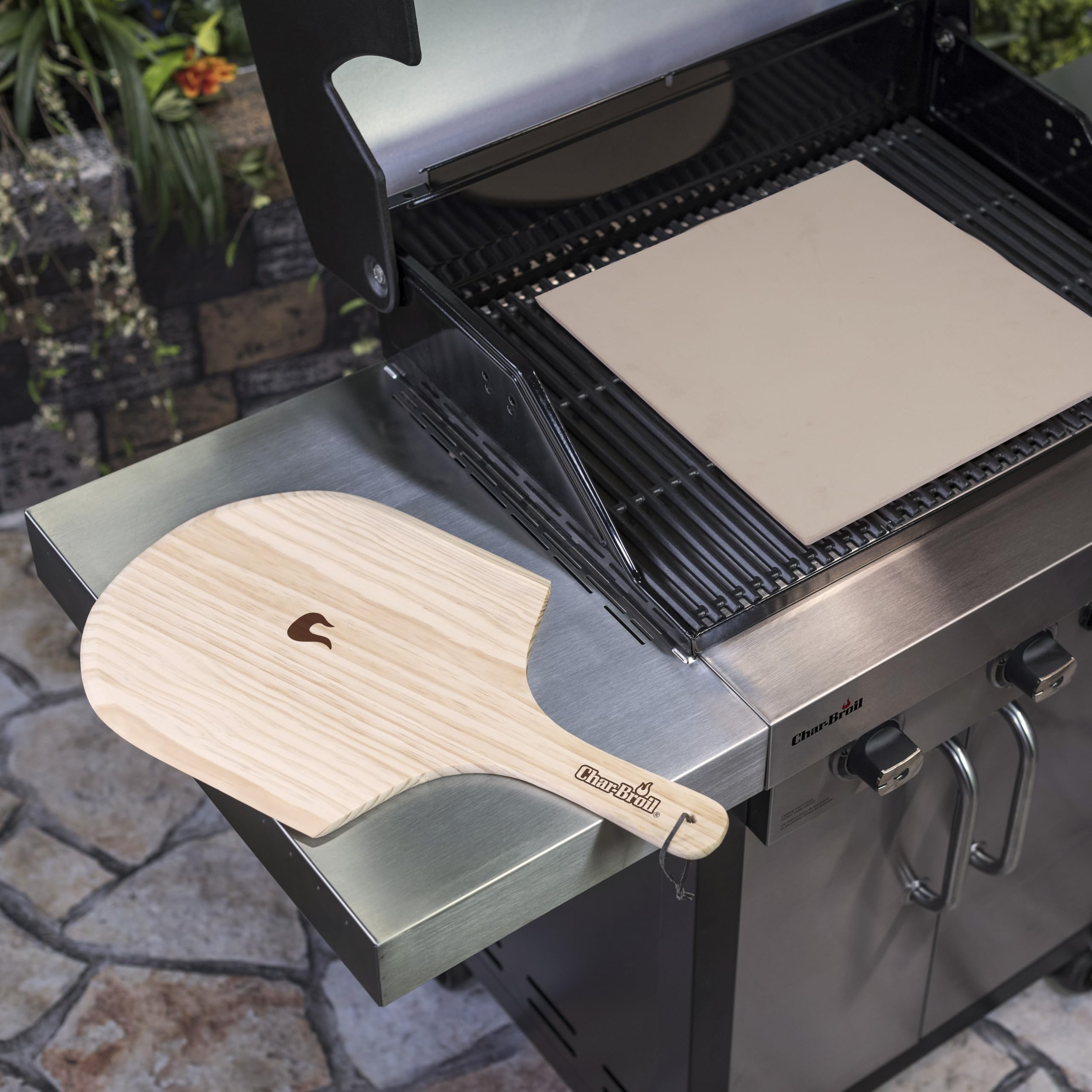 char-broil-140787-pizzastein-set-rechteckiger-pizzastein-f-r-knusprige-pizza-vom image 2