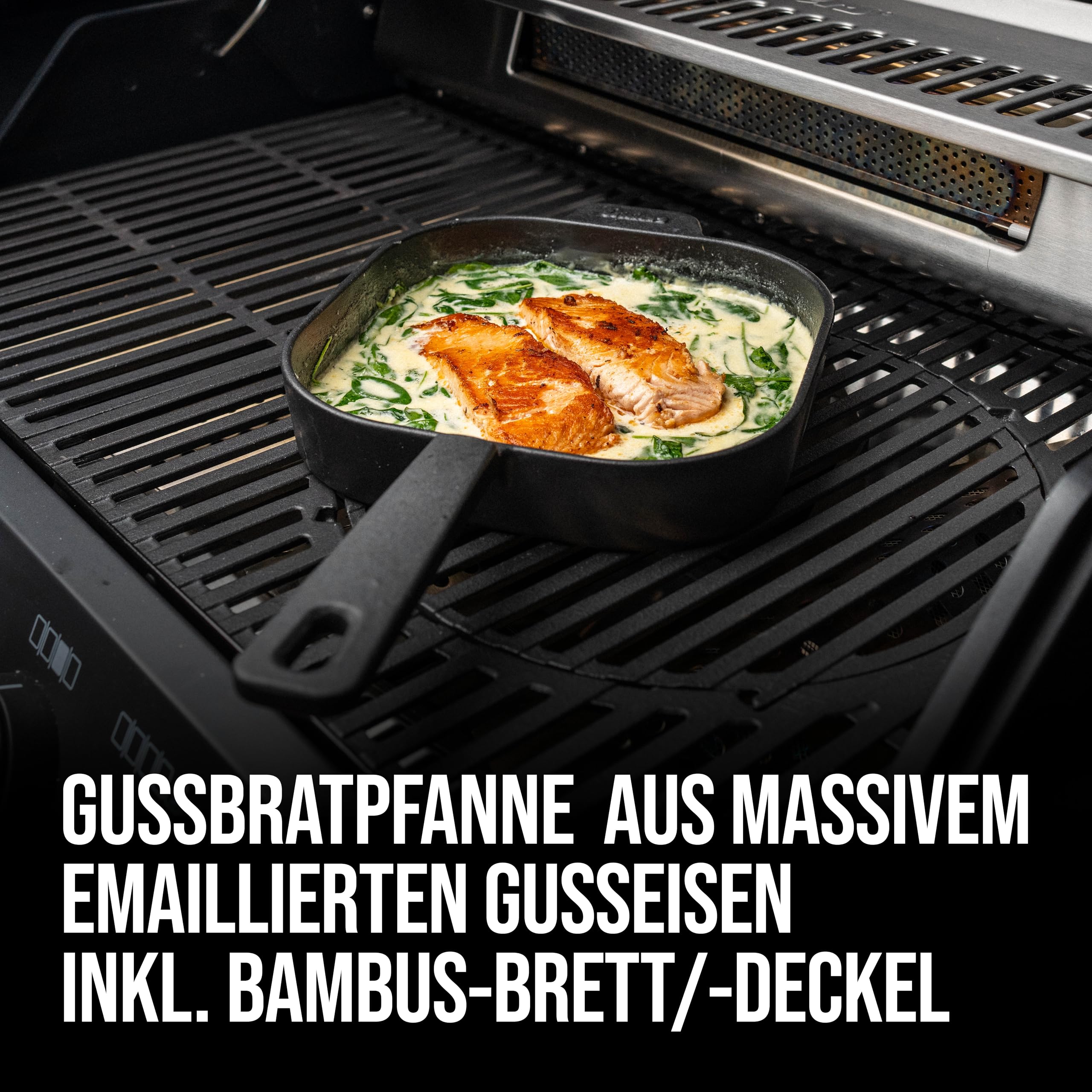 enders-8772-guss-bratpfanne-m-aus-emailliertem-gusseisen-mit-hohem-rand-und-bamb image 2