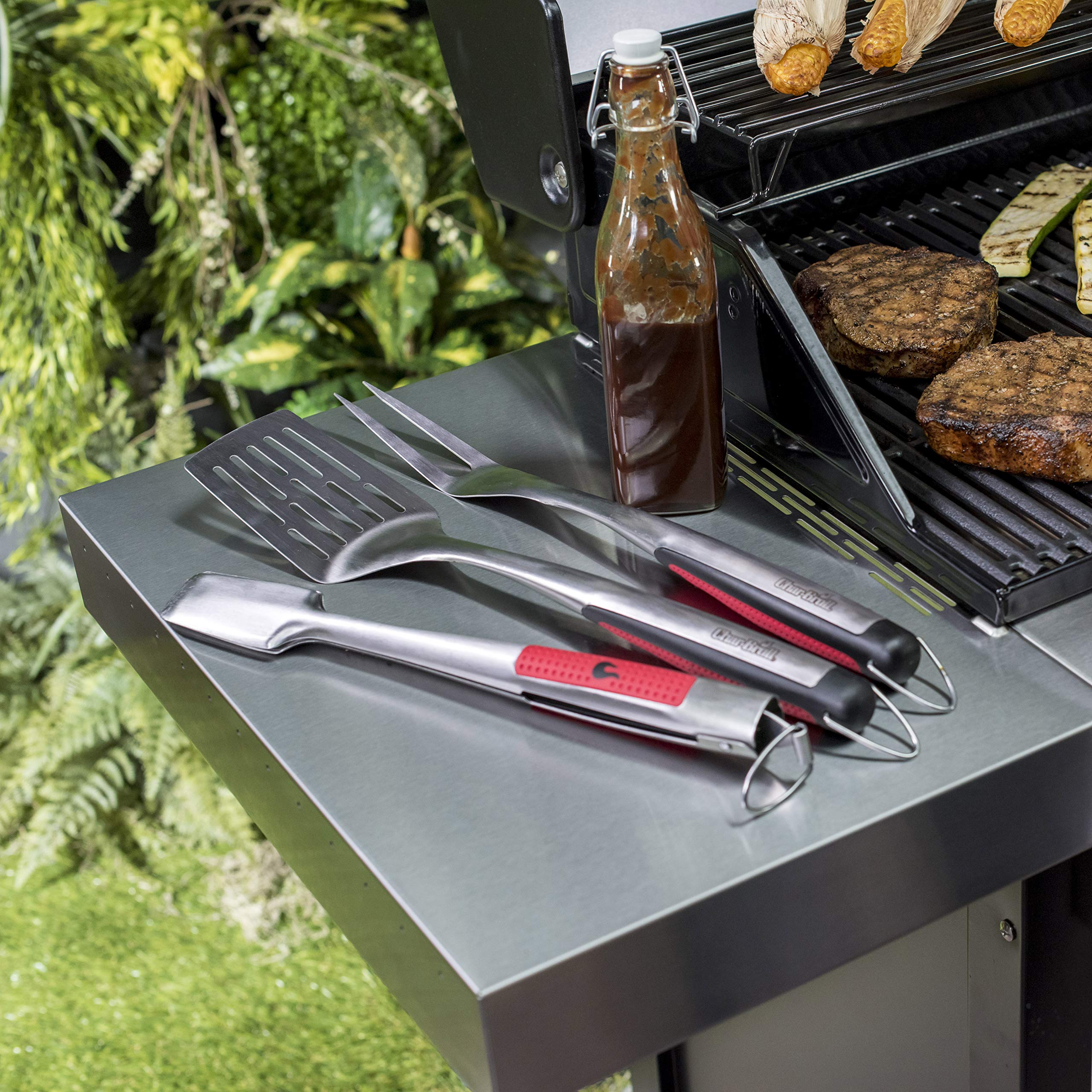 char-broil-140-767-comfort-grip-3-teiliges-grillbesteck-aus-edelstahl-wender-gri image 3